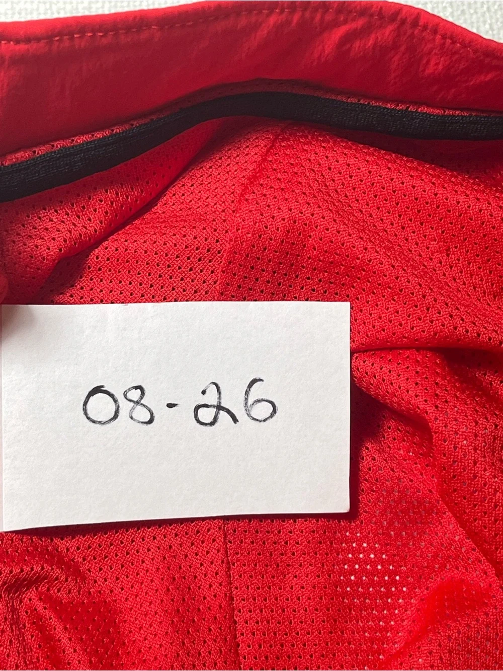 Jordan Team Woven Windbreaker Jacket Red White Men Size M Half Zip